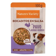 Nature´s Variety Bocaditos Em Molho Cão Mini De Peru E Feijão Verde